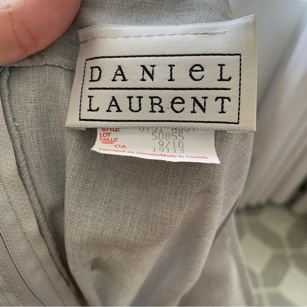 DANIEL LAURENT VINTAGE 90’s SIMPLE LIGHT GREY MINI DRESS - Picture 2 of 10